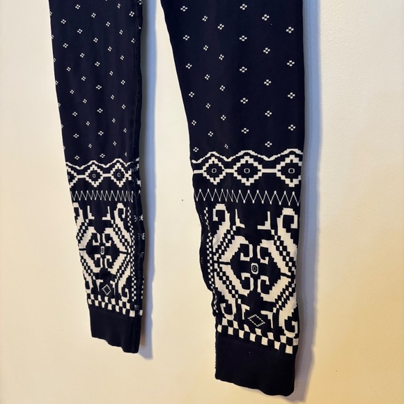 Sweaty Betty Ski Base Layer Leggings Blue Fair Isle Jacquard Womens Size XS - Picture 5 of 6